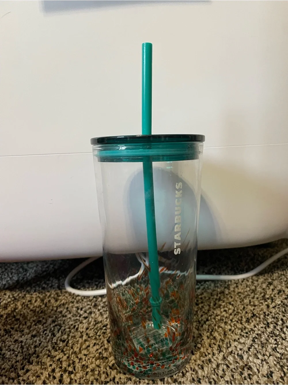 Starbucks Spring 2022 Teal Glass Tumbler